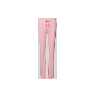 Sweatpants mit Label-Stitching, Pink, M
