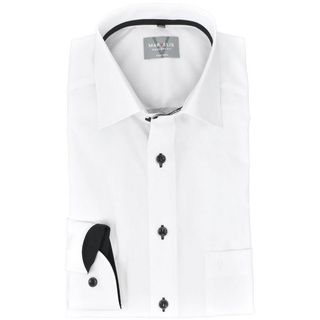 MARVELIS Businesshemd Businesshemd - Comfort Fit - Langarm - Einfarbig - Weiß weiß 44