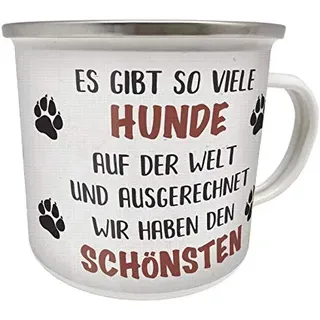 Blechwaren Fabrik Braunschweig GmbH Emaille Becher 0,5 L - SO VIELE Hunde AUF DER Welt - HABEN DEN SCHÖNSTEN EB72