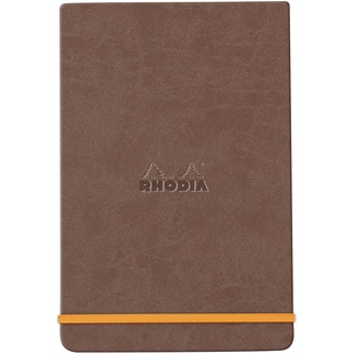 Rhodia 194346C - Notizbuch Webnotepad 9x14 cm, 96 Blatt abtrennbar liniert 90 g, 1 Stück, Braun