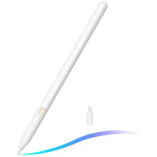 Gontence Eingabestift Stylus Pen für iPad, Magnetische iPad Stift iPad-kompatibel Magnetische Absaugung,Anti-touch weiß