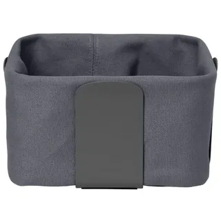 blomus Brotkorb -DESA- Brotkorb: Modernes Design mit herausnehmbaren Stoffbezug, 100% Baumwolle, Herausnehmbarer Bezug, Pflegeleicht, Modernes Design grau 20 cm x 20 cm