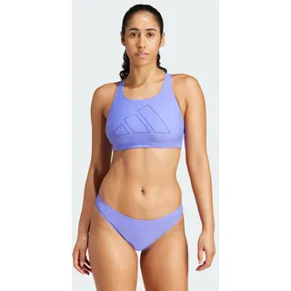 Adidas Big Bars Bikinioberteil Cobalt Blue / Dark Blue XS