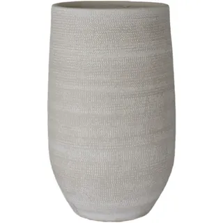 Bodenvase Tokio 60cm - leicht konisch, Creme grau, Keramik, Ø28cm CreaFlor Home