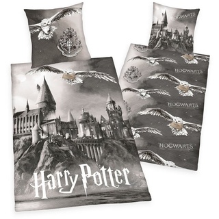 Bettwäsche Harry Potter Wende Bettwäsche Hogwarts 2tlg 155 x 220 cm Übergröße, Harry Potter