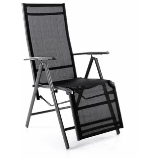 VCM Klappstuhl 60 x 155 x 55 cm schwarz