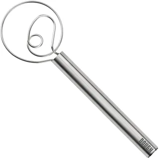 Tovolo Dänischer Teigbesen, 30,5 cm Stabiles Drahtteig-und Teigmixer zum Kochen und Backen, Brotbackzubehör, leicht zu reinigen, Edelstahl, Stainless_Steel, Silber, 12" Dough Whisk