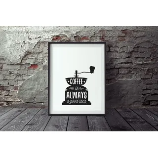 Nastami Poster Küche DIN A3, Poster Kaffee, Wandbild Küche, Poster Vintage, Küchenposter