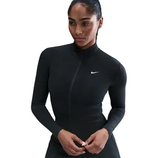 Nike One Dri-FIT Full-Zip Fitted Jacke Black/White XS