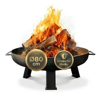 SOUK ONE Feuerschale Nizza 80 cm, Feuerschale - Feuerstelle für den Garten, Terrasse und Balkon, Feuertonne und Feuerkorb (Ø 80cm Nizza)