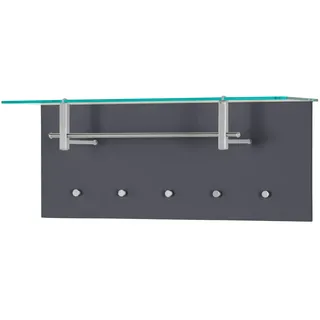 Wohnwert Garderobenpaneel  Nicolo , grau , MDF-Platte,Glas , Maße (cm): B: 102 H: 41 T: 32.5