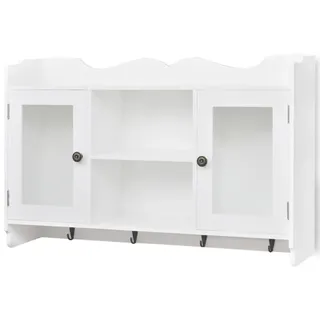 HEFZGDB Hängeschrank MDF Weiß Shelf Kleines Wandregal Küchenregal Regale Für Wände für Küche Arbeitszimmer Schlafzimmer Badezimmer