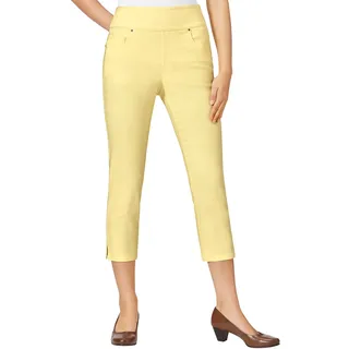 Stretch-Hose CASUAL LOOKS Gr. 25, Kurzgrößen, gelb (vanillegelb) Damen Hosen Stretch-Hosen