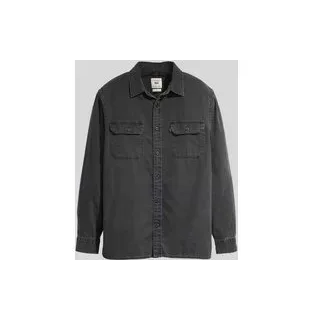 Relaxed Fit Jeanshemd aus reiner Baumwolle, Black, XL