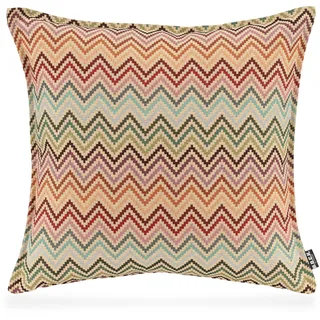 H.O.C.K. Maribel Outdoor Kissen inkl. Füllung Sitzkissen Dekokissen bunt Multi Zick-Zack Boho (50x50cm)