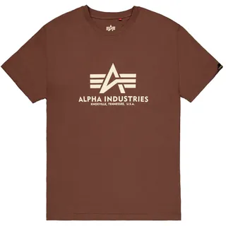 Alpha Industries Herren, Basic BL T-Shirt powder Brown, L