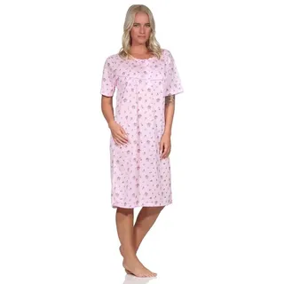EloModa Nachthemd Damen Nachthemd Schlafshirt Nachtwäsche, Gr. 38 40 42 44 (1-tlg) rosa L/40