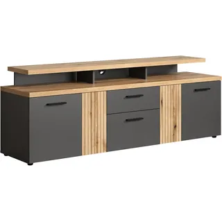 trendteam Estepona Lowboard 180 cm Braun Holzwerkstoff/Kunststoff