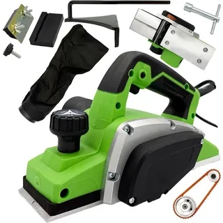 XMaster Elektrohobel 1000 Watt - Hobelbreite 82 mm, Spantiefe bis 1 mm - Hobelmaschine mit Staubsack und Seitenführung
