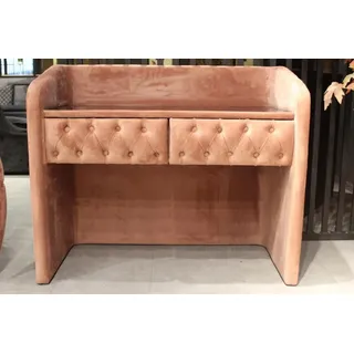 JVmoebel Schminktisch Rosa Chesterfield Schminktisch mit Schubladen aus Holz und Textil (1-St., Schminktisch), Made in Europa rosa