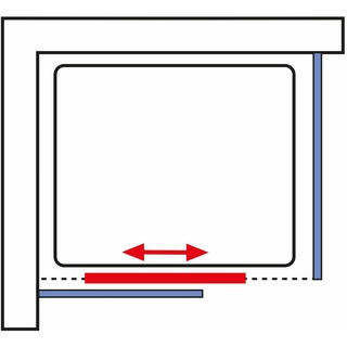 Schulte Komplettduschkabine Ibiza 90 x 120 x 204 cm Falttür links
