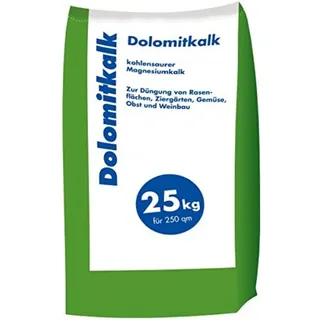 Hamann Mercatus Dolomitkalk Rasenkalk Magnesiumkalk Gartenkalk Dünger Rasendünger Kalk 25 kg