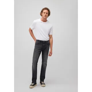Straight-Jeans MAVI "MARTIN", Herren, Gr. 33, Länge 30, schwarz (schwarz smoke comfort), 86% Baumwolle, 12% Polyester, 2% Elasthan, klassisch, gerade lang, Jeans, Straight Jeans