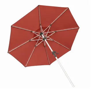 anndora Sonnenschirm 2,5m rund Alu Terrakotta Winddach UV-Schutz Kurbelsystem - Orange