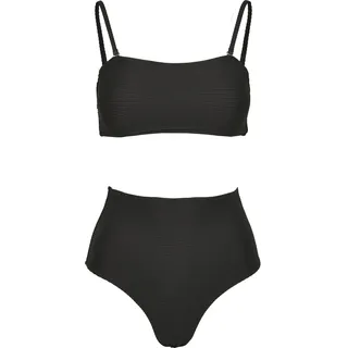 URBAN CLASSICS High Waist Bandeau Bikini Black XS