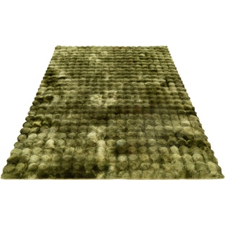 Teppich OBSESSION "My Camouflage 845" Teppiche Gr. B/L: 120 cm x 170 cm, 38 mm, 1 St., grün Esszimmerteppiche 2-farbig gemustert, besonders weich, Hoch-Tief Effekt, handgetuftet