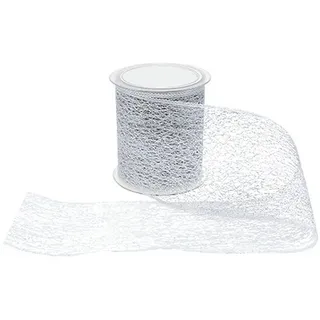 Mabella Decorbänder GmbH Tischläufer Tischband Silber 100mm 10m - Edle Dekoration für Hochzeit silberfarben