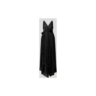 Seidenkleid in Maxilänge, Black, 38