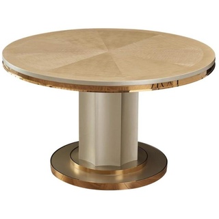 JVmoebel Esstisch, Runder Tisch Edelstahl Konferenztisch Küchentisch Tische goldfarben