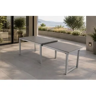 Gardissimo Faro Ausziehtisch 160-260 x 90 x 76 cm Silber
