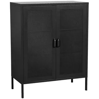 [en.casa] Sideboard Falköping 80 x 101,5 x 40 cm Schwarz