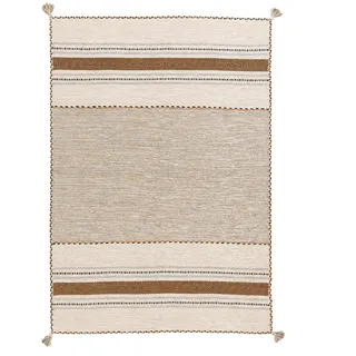 Pergamon Navarro Wollteppich 140 x 200 cm Curry Beige