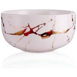 Goodwei Teeschale Matcha-Schale "White Marmor", 320 ml, Keramik weiß