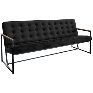 KAWOLA Polsterbank Arly Schwarz 173 x 80 x 77 cm