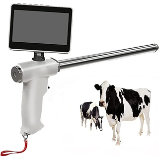 Künstliche Besamungspistole für Kühe, visuelle Besamungspistole, professionelle Veterinärbesamungs-Landwirtschaftswerkzeuge, mit Kamera und ° Bildschirm, Rinder, Pferde, Kühe