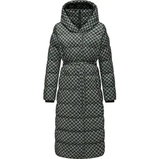 Ragwear Niara Long Print Steppmantel Grün 3XL