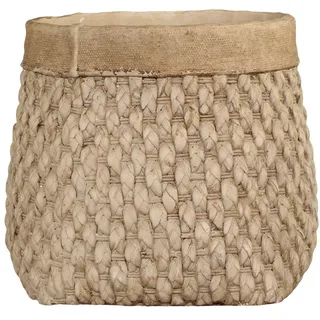 Chic Antique Corte Übertopf mit Flechtoptik, H25,5/Ø28 cm, antik natur