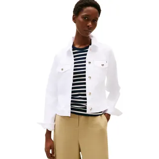 Tommy Hilfiger Damen Jeansjacke Slim Fit, Weiß (Th Optic White), 36 - 23