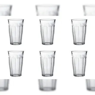 Duralex 6 x Wasserglas, Longdrinkglas, Hartglas, transparent, 50cl, Ø 9.4cm, Höhe:14.5cm