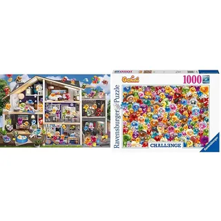Ravensburger Puzzle 17434 - Gelini Puppenhaus & 16469 - Ganz viel Gelini - 5000 & 1000 Teile Puzzle für Erwachsene und Kinder ab 14 Jahren