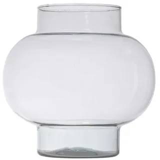 INNA-Glas Kugelvase Kugelige Glas Vase RAINIERO, recycelt, klar, 26 cm, Ø 26 cm weiß