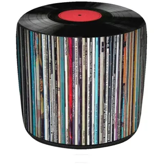 Bertoni Hocker Sitzhocker Pouf für Balkon & Garten Puff Codura Wetterfest 40 x 40 cm Garten Sitzsack Outdoor & Indoor Runder Sitzpouf mit abnehmbarem Bezug Waschbar Vinyl