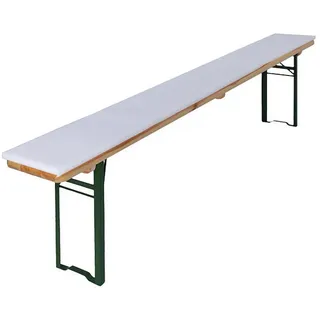 Beautissu Sitzpolster 220 x 25 x 4 cm weiß 2-tlg.