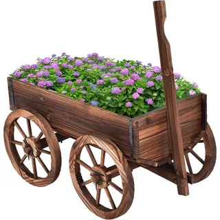 Costway Blumenwagen Holz