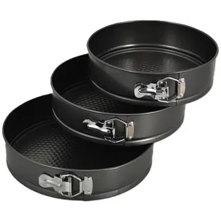 BURI Backform Flachboden-Springform-Set Kuchenform Kuchen backen Küche Haushalt