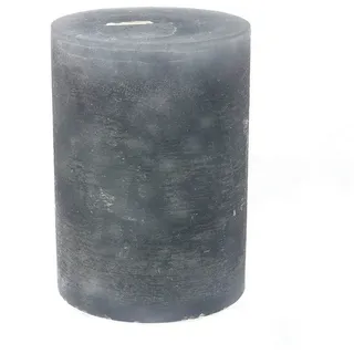 B&S Stumpenkerze Stumpenkerze frostgrau 8 x Ø 6 cm grau